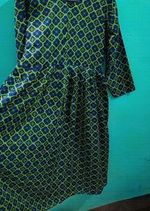 Green &amp; Blue Ethnic Kurta Set with Dupatta