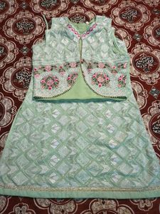 Beautiful Mint Green Embroidered Patiala Suit with