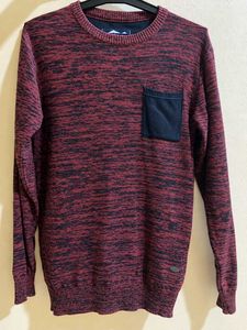 Roadster Men's Red Melange Sweater