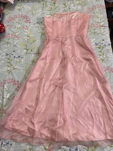 Blush Pink Strapless Gown
