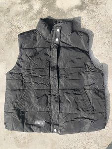 Unisex Sleeveless Padded Black Vest