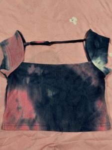 Crop tie-dye top