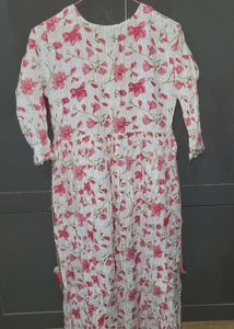 Beautiful Pink Floral Nyra Cut Kurta set