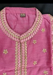 Pink Embroidered Kurta