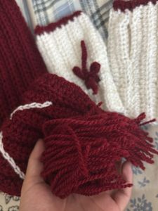 Handmade Crocheted Scarf &amp; Fingerless Gloves