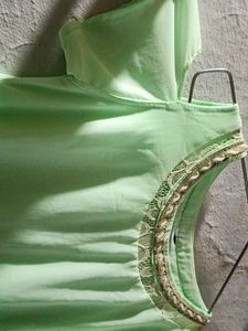 Mint Green Cold Shoulder Top