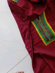 Maroon kurta set