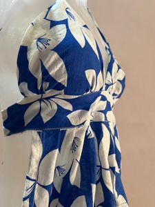 Blue Floral Halter Beach Backless top