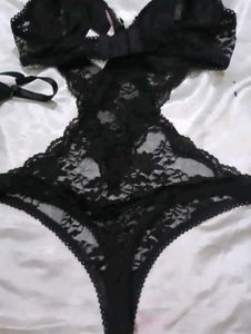 Elegant Black Lace Bodysuit