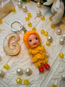 Cute Doll Charm Keychain