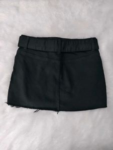 Bershka (Black Belted Mini Skirt)