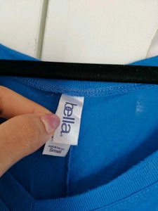 V-Neck Blue Casual Top