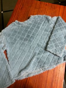 Cozy Quilted Fuzzy Sweater