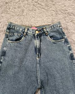 Vintage Wash Wide Leg Jeans