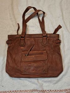 Brown Leather Tote Bag