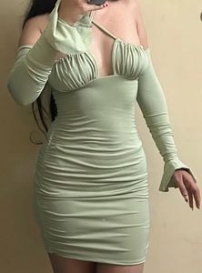 New Green Bodycon Mini Dress