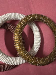 Set of 3 Beaded Bangles