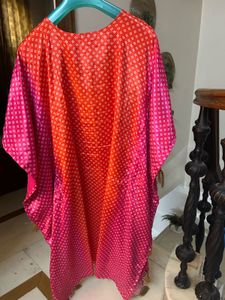 Vibrant Ombre Kaftan with Mirror Work