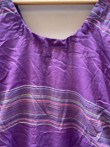 Vibrant Purple Leaf Print Kurta