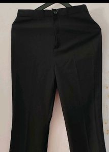 Chic High-Waisted Black Flare Trousers
