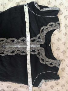 Sparkly Elegant Black Ethnic anarkali set