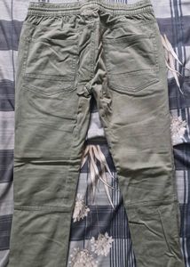 Olive Green Casual Pants
