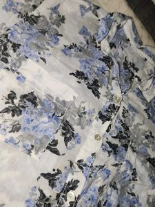Floral Print Button-Up Tunic