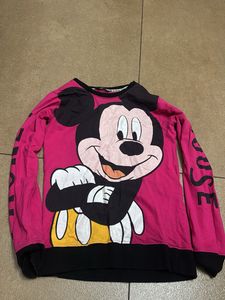 Pink Mickey Mouse Long Sleeve Top