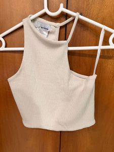 Ribbed Asymmetrical Crop Top