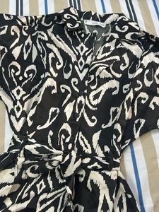 Monochrome Print Maxi jumpsuit