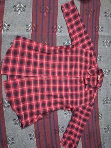 Red Plaid Long Sleeve Shirt
