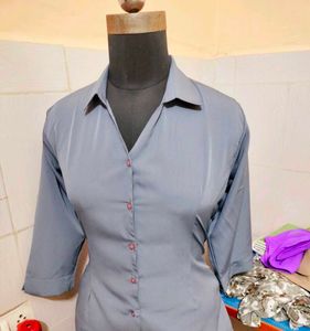 Classic Gray Button-Up Shirt