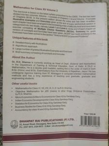 R.D. Sharma Mathematics Class XII Vol 2