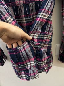 Max Chic Plaid Embroidered Tunic Top