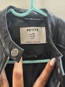 Black Faux Leather Moto Jacket