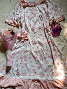 Cute Pink Patterned night dress
