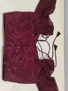 Maroon Sequined Blouse