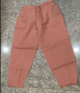 Stylish Peach Cotton cargo pants