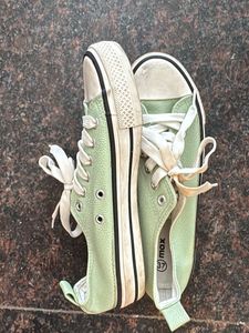 Pastel Green Canvas Sneakers