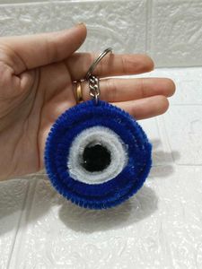 Handmade Blue Evil Eye Keychain | Nazar Bag Charm