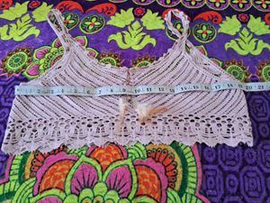 Cropped Crochet Cami Top