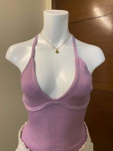 Cute Lilac Bodycon Top 🎀
