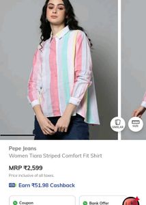 Pepe Pastel Striped Button-Up Shirt