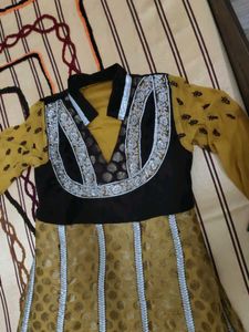 Beautiful partywear embroidered Anarkali set