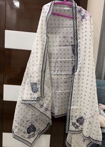 Elegant Embroidered White Kurta
