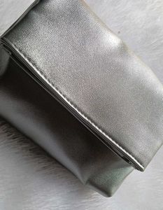 Clinique silver metallic foldable clutch 💕♥️