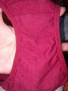 30(75cm) Size Padded  Maroon Bra And Panty Set
