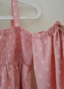Pink Polka Dot Top