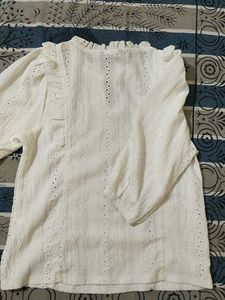 Chic White Broderie Anglaise Top