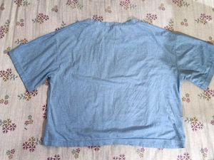 Blue Butterfly Graphic T-Shirt